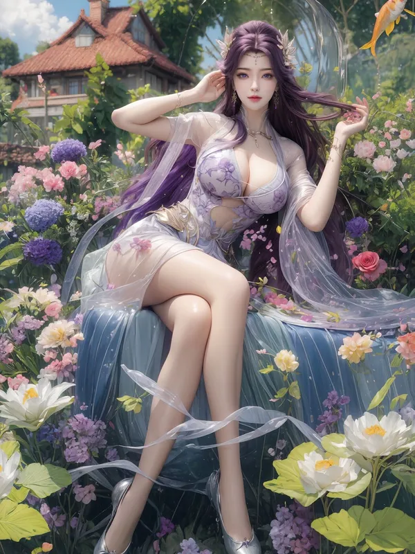 Ảnh 3D Vân Hi AI Nhẹ Nhàng Tình Cảm 147 Ảnh